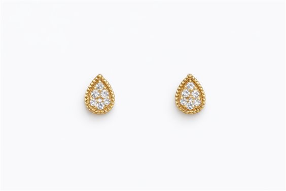 Orecchini Promesse Donna in Oro giallo Diamante 0.08 Ct ORPGOCC - ORPGOCC